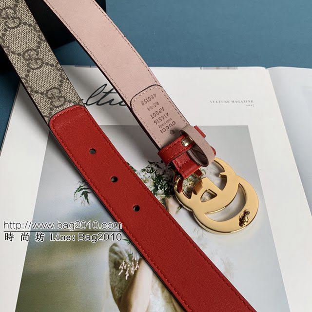 Gucci經典皮帶 古奇GGSupreme小牛皮腰帶 古奇2020早春新款  jjp1563